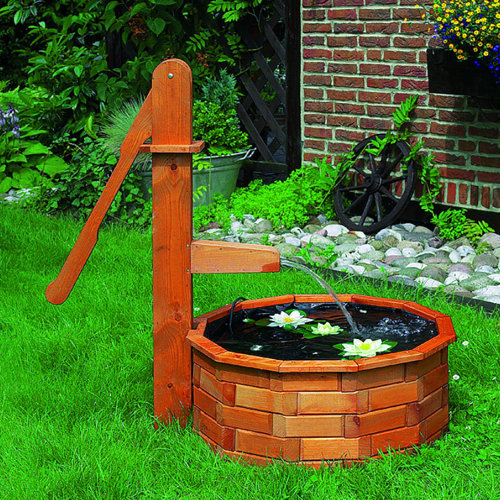 Garten Living Boden Brunnen aus Holz | Wayfair.de